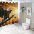 thumbnail image 7 of Orinice Bald Eagle Bathroom Decor Set Multi-Size Colorful Luxurious Graphic Print Polyester Fabric Fashion With Hooks Home Bathtubs Decoration 36x72, 7 of 7