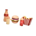 thumbnail image 4 of Juguete de comida de imitación, juguete educativo, juego de rol Montessori, modelo de bricolaje, juego de hamburguesas de imitación, juguete de comida, 4 of 9