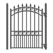 ALEKO Outdoor Garden Yard 5 x 4 feet Steel Pedestrian Gate London Style Black