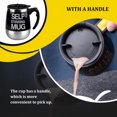 thumbnail image 4 of Inteprter Taza de café de acero inoxidable, leche, recipiente de agitación automático creativo, taza mezcladora inteligente, licuadora, tazas Utensilios de cocina Negro Inteprter HA081262-03, 4 of 6