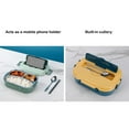 thumbnail image 4 of Fiambrera Contenedor de comida 3 Rejillas Fiambrera Trabajo Picnic Accesorios de cocina Snack A prueba de fugas Almacenamiento Microondas Organizadores de utensilios de cocina Celeste/3 rejillas Billuyoard HA083044-01, 4 of 6