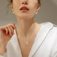 thumbnail image 7 of Bubble Letter Necklace for Women, 14k Gold Plated Initial Letter Pendant Necklace Personalized Jewelry A - Z 26 letters, 7 of 7