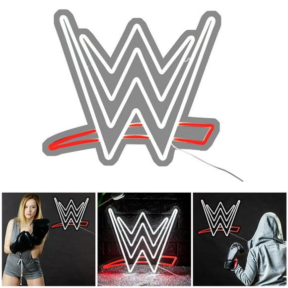 WW Wrestling LED Neon Sign Customizable Neon Light For Bar | For Commercial Spaces & DIY Projects