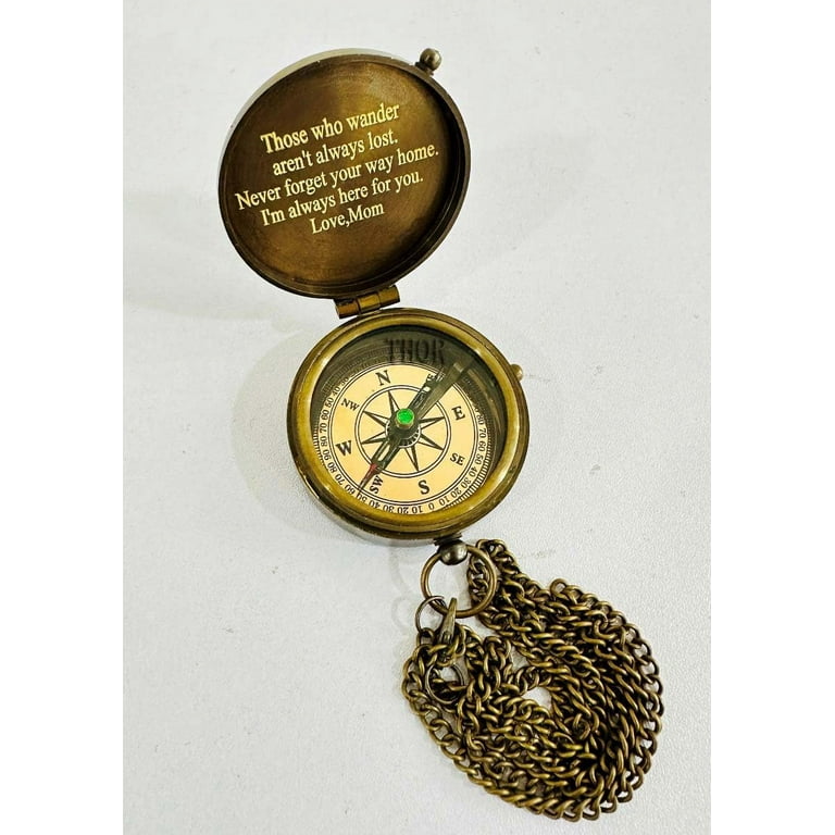 Brass Travel Pocket Navigational Hiking Compass Brass Travel Pocket Navigational Hiking Compass