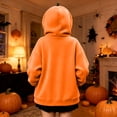 thumbnail image 4 of DISKEBUISS Hoodies for Women Halloween Zip Pumpkin Head Long Sleeve Sweatshirt Casual Fashion Pullover, 4 of 8