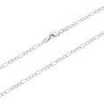thumbnail image 5 of Nuragold 10k Real White Gold Solid Figaro Link 2.75mm Chain Necklace (16"-26") Italian Jewelry for Men & Women, 5 of 8