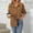 Coffee, variant on Corduroy Fall Outerwear for Womens Oversized Button Down Shirt Casual Long Sleeve Lapel Collared Work Blouses Solid Jackets