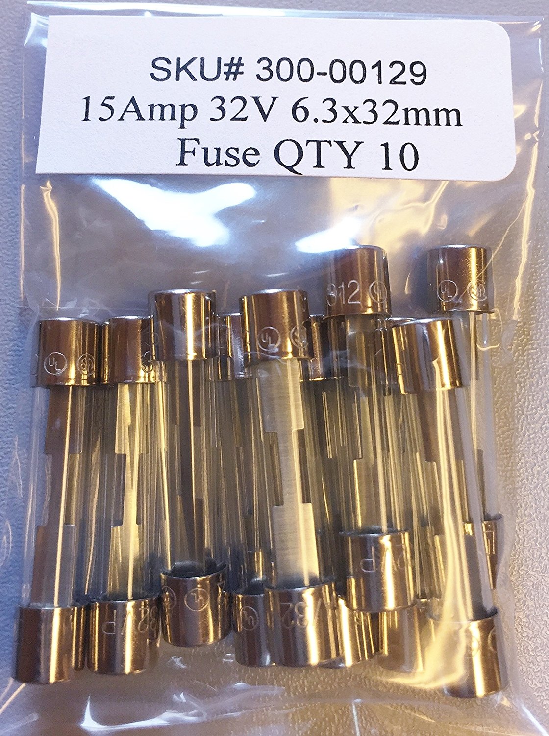 Bussmann Fuse / 15 amp 32V / 6.3x32mm / Fast Acting / Lot of 10