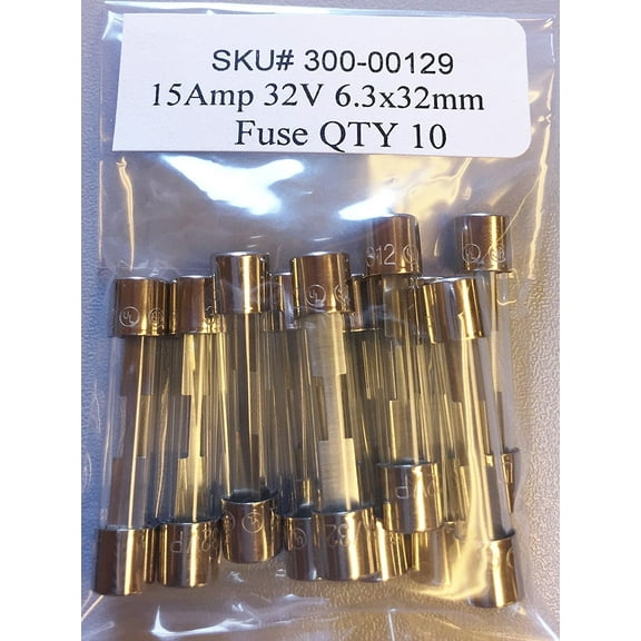 Bussmann Fuse / 15 amp 32V / 6.3x32mm / Fast Acting / Lot of 10