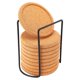 thumbnail image 1 of Posavasos de corcho con labio para bebidas, platillo rústico grueso absorbente Afortunado Sencillez, 1 of 5