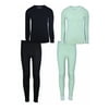 Two Pack of Athletic Works Boys' Long Sleeve Top and Pant Thermal Underwear Set