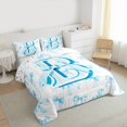 thumbnail image 3 of Homewish Personalized Initial B 3-Piece Full Size Comforter Sets For Teens Boys Girls,Dreamy Princess Bedding Comforter Set,Cute Ribbon Bow Lightweight Bedding Sets,Microfiber Bedroom Decor, 3 of 8