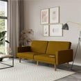 thumbnail image 5 of DHP Mathias Futon and Sofa Bed with USB Port in Mustard Linen, 5 of 14