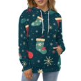 thumbnail image 3 of Christmas Snow Socks Regular Fit Hoodie, Sporty Pullover Hooded Sweatshirt for Men Women S, 3 of 6