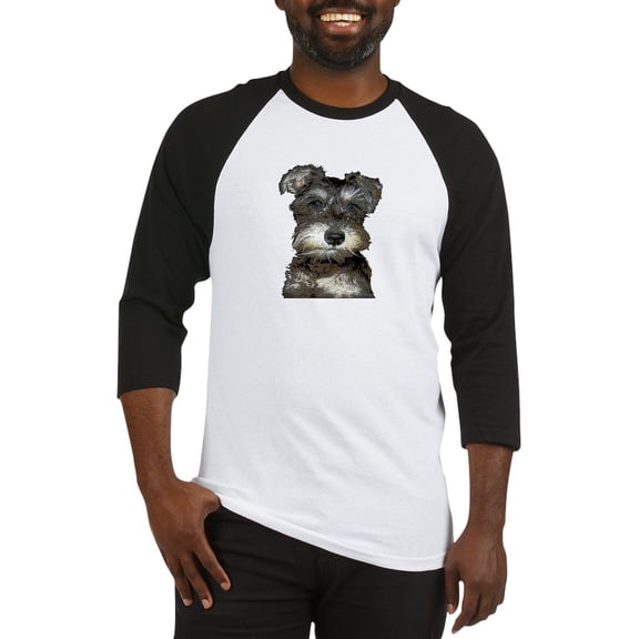 CafePress - Miniature Schnauzer Baseball Jersey - Cotton Baseball Jersey, 3/4 Raglan Sleeve Shirt