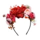 thumbnail image 1 of Diadema de Flores Artificiales, Diadema con Corona de Flores para Fiesta de Mujeres Y Niñas Rojo, 1 of 5