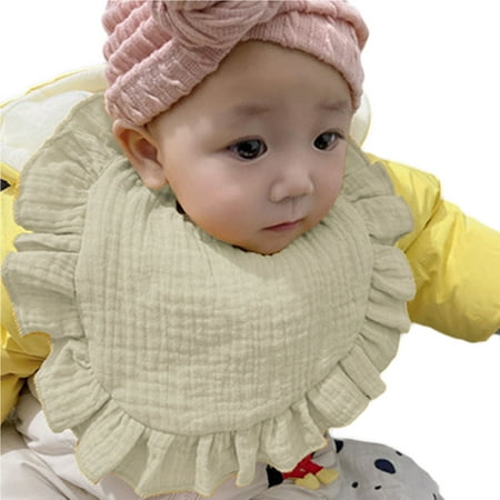 

Dpytoraw Infant Babys Boys Girls Towel Ruffle Cotton Lace Cute Bag Bibs Burp Cloths Sixteen Colours Outwear Solid Colours Size One Size