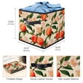 thumbnail image 3 of Peach Foldable Toy Box Cube Organizer with Handle, 10.8"x10.5"x10.6", Large Capacity Toy Storage Bin, 3 of 6