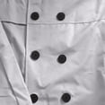 thumbnail image 4 of Mens Pea Coats Double Breasted Notched Lapel Belt Casual Slim Fit Trench Coat Mid Long Fall Winter Windproof Overcoat with Pockets Gray, 4 of 6