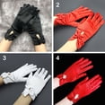 thumbnail image 5 of Women Girls Cosplay Party Clothing Accessories Dance Mittens Evening Party Gloves Events Activities Dress Long Finger Mittens Wedding Bridal Gloves 1, 5 of 8