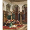 thumbnail image 3 of Frederick Arthur Bridgman 20x23 Black Modern Framed Museum Art Print Titled - Idle Moments (1875), 3 of 5
