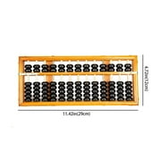 Asian Home Vintage-Style 13 Column Rods Wooden Abacus Professional Soroban Chinese Japanese Calculator Counting Tool (Medium) - 11.25 x 4.75