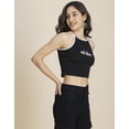 thumbnail image 3 of Moomaya Casuals, Round Neck Crop Top, Sleeveless Solid Sporty Tee Tshirt, 3 of 9