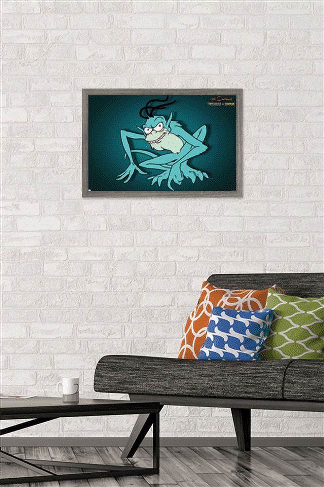 The Simpsons: Treehouse of Horror - Gremlin Wall Poster, 14.725" x 22.375", Framed