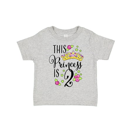 

Inktastic This Princess is Two- Second Birthday Gift Toddler Toddler Girl T-Shirt