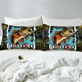 thumbnail image 3 of Manfei Bass Fish 4pcs Bed Sheets,Fishing Hunting King Sheets,Green Camouflage Super Cozy Sheet Set,Rustic Bedroom Decoration, 3 of 6