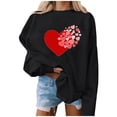 thumbnail image 2 of Baqcunre Crewneck Sweatshirts Casual Hoodless Sweater Love Printing Pullover Loose Sweater(Black S-XXL),Womens Sweatshirt Graphic Sweatshirts For Women Womens Tops Valentine'S Day Shirts For Women, 2 of 4