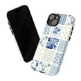 thumbnail image 3 of Blue Rose Patchwork Phone Case, Vintage Floral & Paisley iPhone Cover for iPhone 16 15 14 13 12 11 Pro Max Mini, 3 of 6