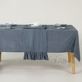 thumbnail image 6 of The Art Box Table Runner -12 x 72 Inches Gray Rectangular Solid Ruffled Table Runner Kitchen Dining Table Decor, 100% Cotton Runner for Weddings Party Banquets Decor, Fit Rectangle and Round Table, 6 of 9