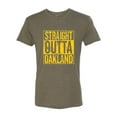 thumbnail image 2 of Straight Outta Oakland Oak Fan | Fantasy Baseball Fans | Mens Sports Premium Tri Blend T-Shirt, Military Green, X-Large, 2 of 4