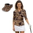 thumbnail image 2 of Garronmavis Duck Camo Women's Golf Shirt and Sun Visor Hat Set Adjustable Fashion Baseball Golf Cap Golf Tennis Shirts Breathable Fabric 4-Way Stretch for Camping Fishing Music Festival, 2 of 7