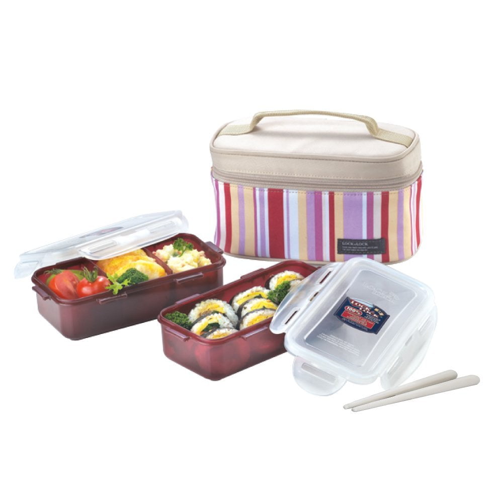 Lock&Lock Rectangular Pink Lunch Box BPA Free Food Containers Walmart