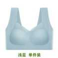 thumbnail image 2 of Lumtrix Powerful Push Up Seamless Sports Bra for Women Supportive Comfort Wireless Shaping Wide Straps Full Coverage Light Blue 3XL, 2 of 5