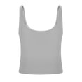 thumbnail image 7 of Nestiefly Racerback Crop Tank Tops for Women - U Neck Yoga Padded Longline Sports Bras Workout Gray XL, 7 of 7