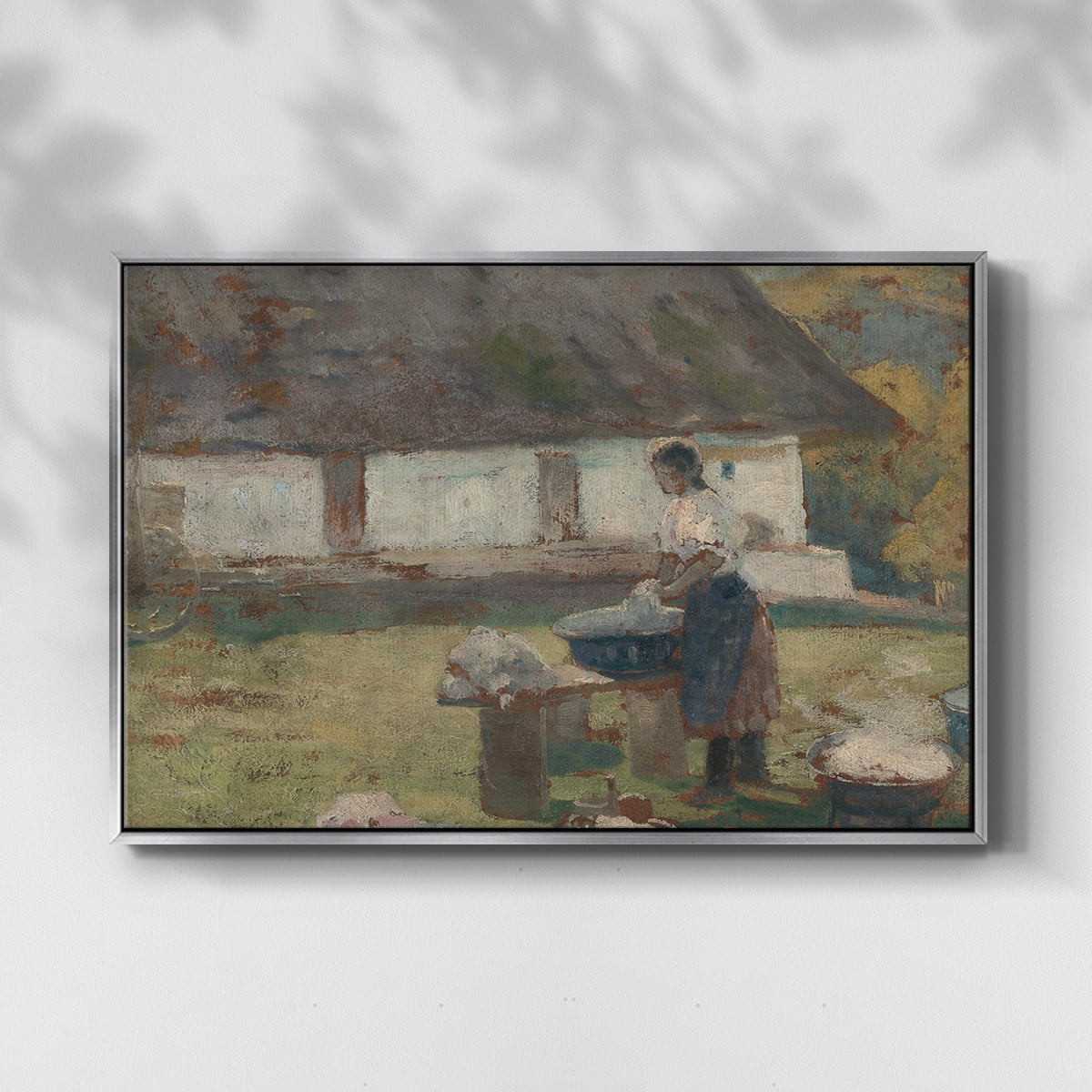 Vintage Landscape-CCCLXXV By Wexford Home Framed in Silver Wood Gallery Wrapped Canvas 25 in. x 37 in.