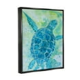 thumbnail image 3 of Blue Sea Turtle Aquatic Bubbles Animals & Insects Painting Jet Black Framed Art Print Wall Art, 3 of 6