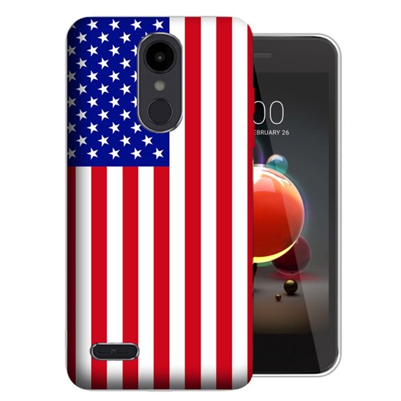 MUNDAZE LG Aristo 3 / 2 / Tribute Dynasty / Zone 4 American Flag Design TPU Gel Phone Case Cover