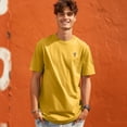 thumbnail image 4 of Dalix Spritz Midweight Garment Dye Soft Tee Short Sleeve Cotton Shirt Mens in Old Gold XS X-Small, 4 of 5