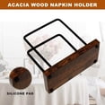 thumbnail image 3 of Wood Napkins Holder with Metal Wire, Standing Napkin Holder, 3 of 5