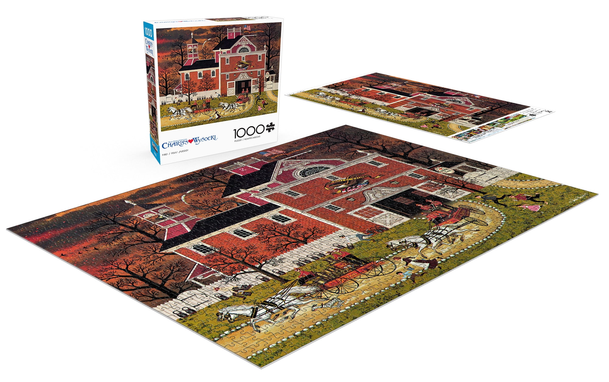 Buffalo Games 1000-Piece Charles Wysocki Fire Interlocking Jigsaw Puzzle for Adults Ages 14+
