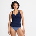 thumbnail image 4 of Lands' End Women's Long Torso Sweetheart Wrap Underwire Tankini Top, 4 of 6