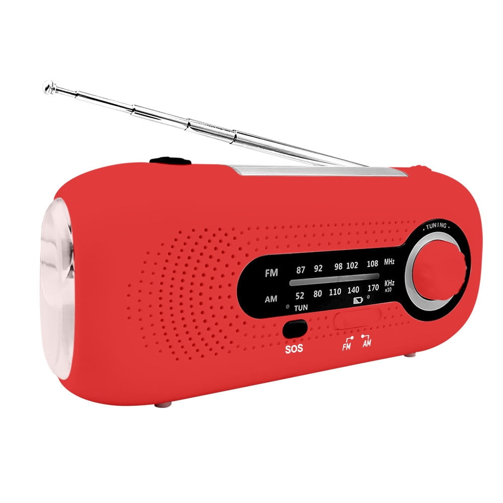 Solar radio, Radio solaire à manivelle avec lampe de poche