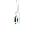thumbnail image 2 of ANGARA Lab Grown 1.1 Ct Oval Emerald Solitaire Pendant with Lab Diamond for Women in 14K White Gold (Size-8x6mm) | May Birthstone, Anniversary, Jewelry Gift for Women | Lab-Grown Emerald Necklace, 2 of 8