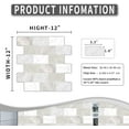 thumbnail image 2 of BSABSAQAA 10 Sheets Peel and Stick Backsplash for Kitchen 12"X12" Renter Friendly Backsplash Back Splash Adhesive Subway Wall for Bathroom Tile Sticker Off-White Marble （Not 3D Tile, 2 of 8