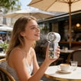 thumbnail image 4 of Portable Handheld Fan, High Speed Rechargeable Pocket Fan with Long Battery Life and Low Noise Performance, USB C Mini Cooling Fan for Travel Office Camping Commute Outdoor Use, 4 of 6