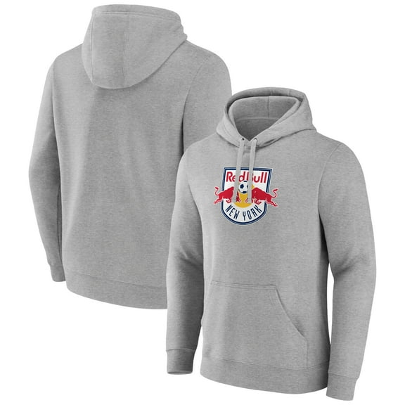 Men's Gray New York Red Bulls Official Logo Pullover Hoodie